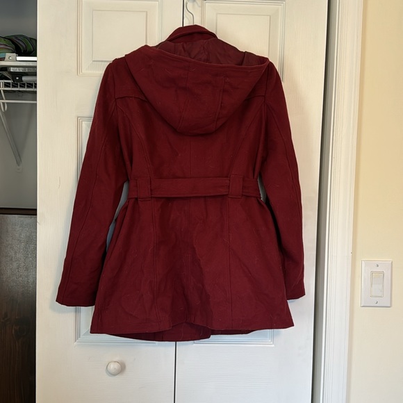 New York & Company burgundy peacoat - Picture 2 of 3